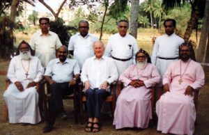 Stott with church leaders