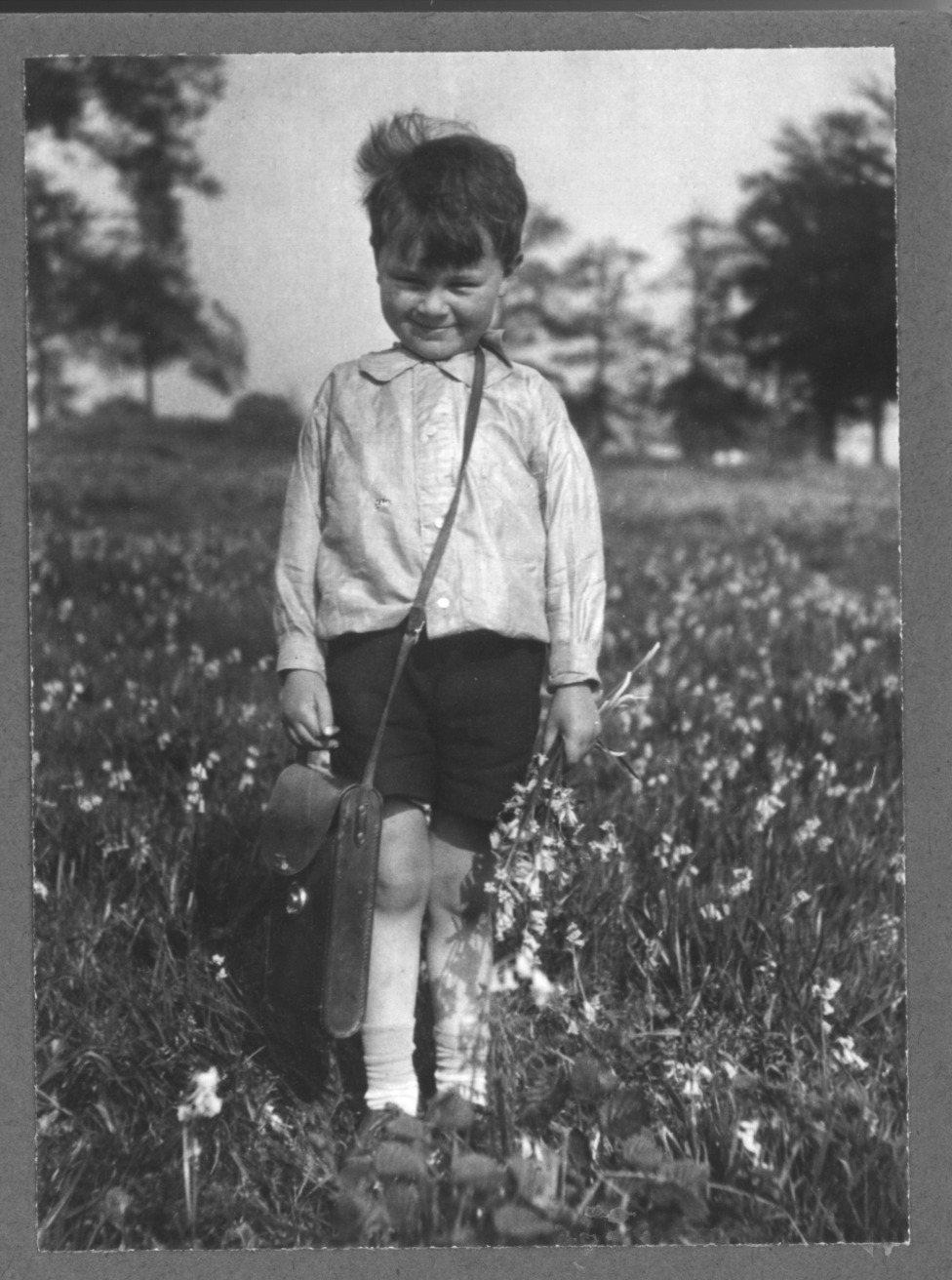 John on his 4th Birthday, North Mimms, UK, 1925